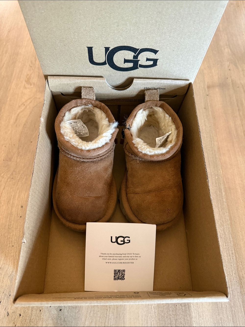 UGG Toddler Classic Chestnut Sheepskin Booties